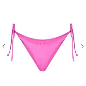 SKIMS SWIM Taffy Pink Dipped Tie Bottoms
